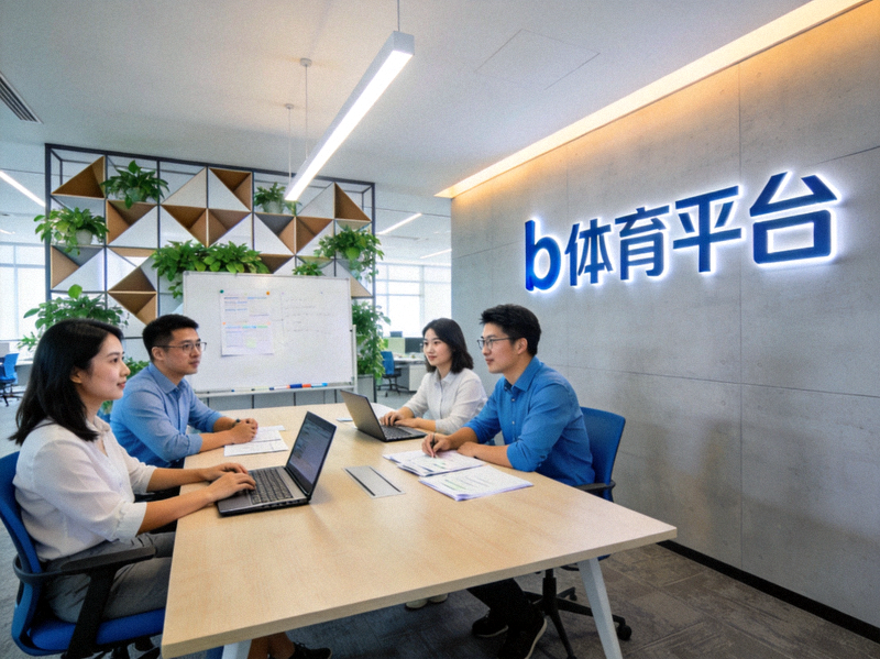 b体育平台现代化办公环境，团队成员在开放式的办公空间内协作讨论
