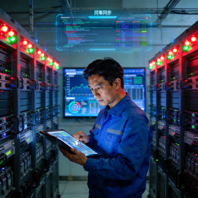 b体育平台技术负责人正在检查实时数据同步系统的服务器集群状态