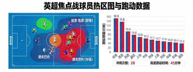 英超焦点战球员热区图与跑动数据可视化