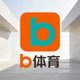 b体育平台页脚品牌标识，橙青配色的方形图标