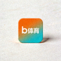 b体育平台官方标识，橙青渐变配色的方形品牌图标