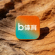 b体育平台品牌标识图标，橙青渐变配色方形标志