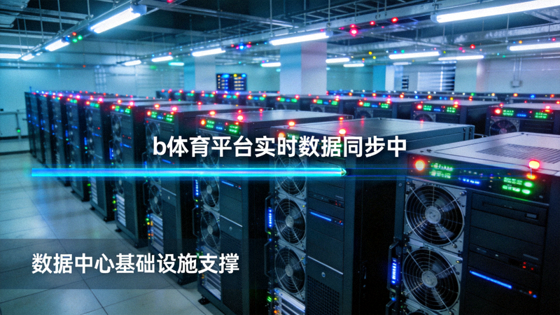 现代化数据中心机房内服务器机柜运行状态，为b体育平台实时数据同步提供基础设施支撑